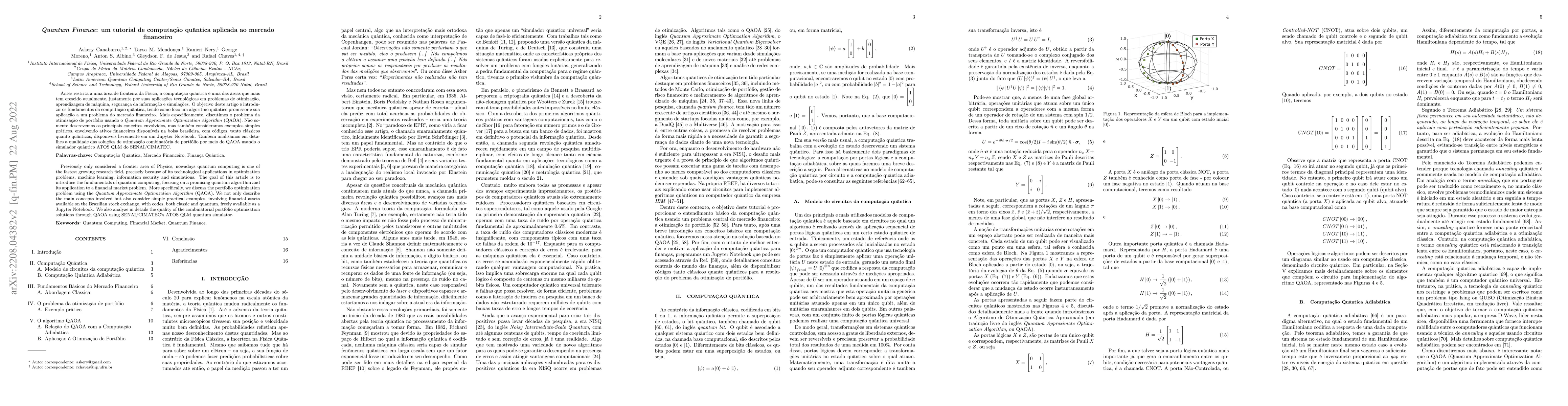 Thumbnail for Quantum Finance: a tutorial on quantum computing applied to the
  financial market