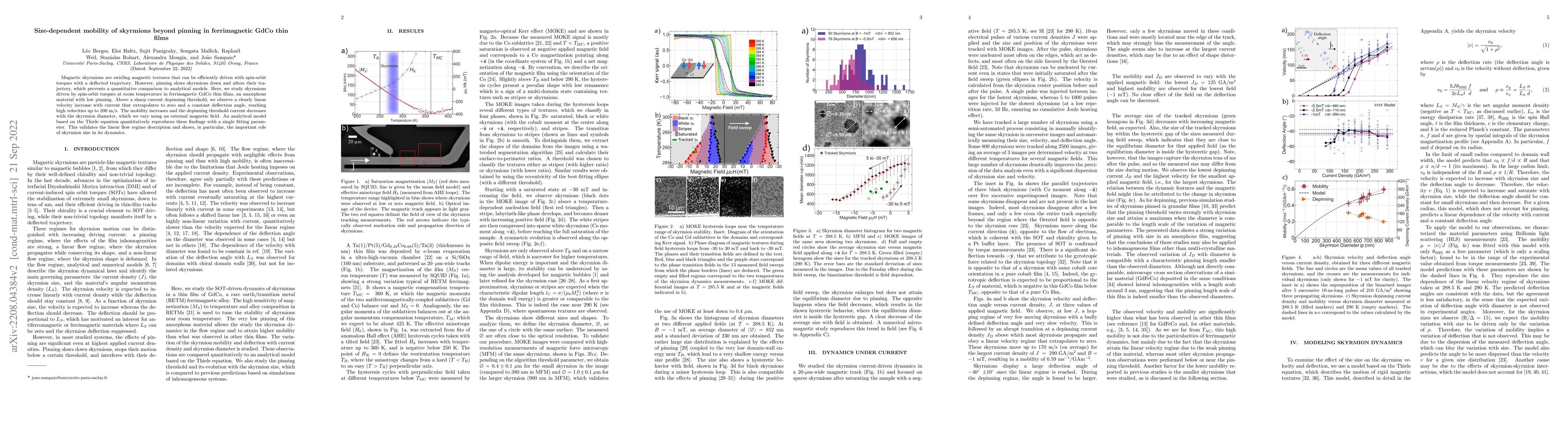 Thumbnail for Size-dependent mobility of skyrmions beyond pinning in ferrimagnetic
  GdCo thin films