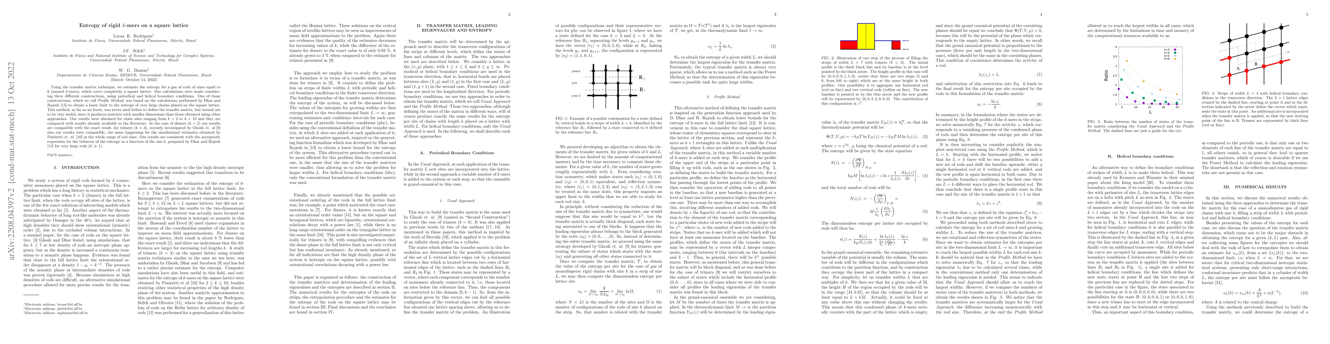 Thumbnail for Entropy of rigid k-mers on a square lattice