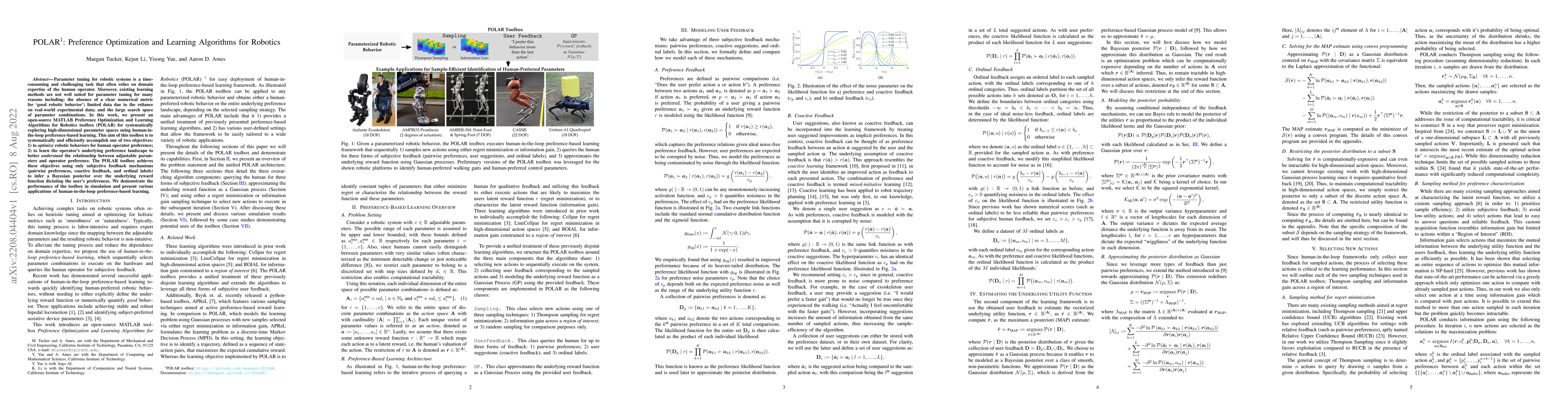 Thumbnail for POLAR: Preference Optimization and Learning Algorithms for Robotics