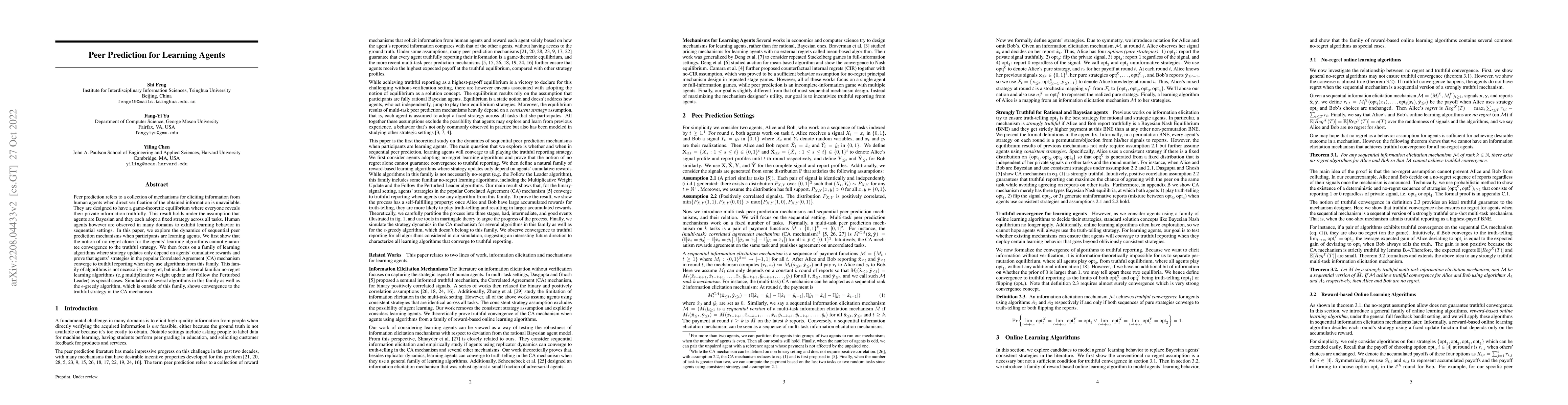 Thumbnail for Peer Prediction for Learning Agents