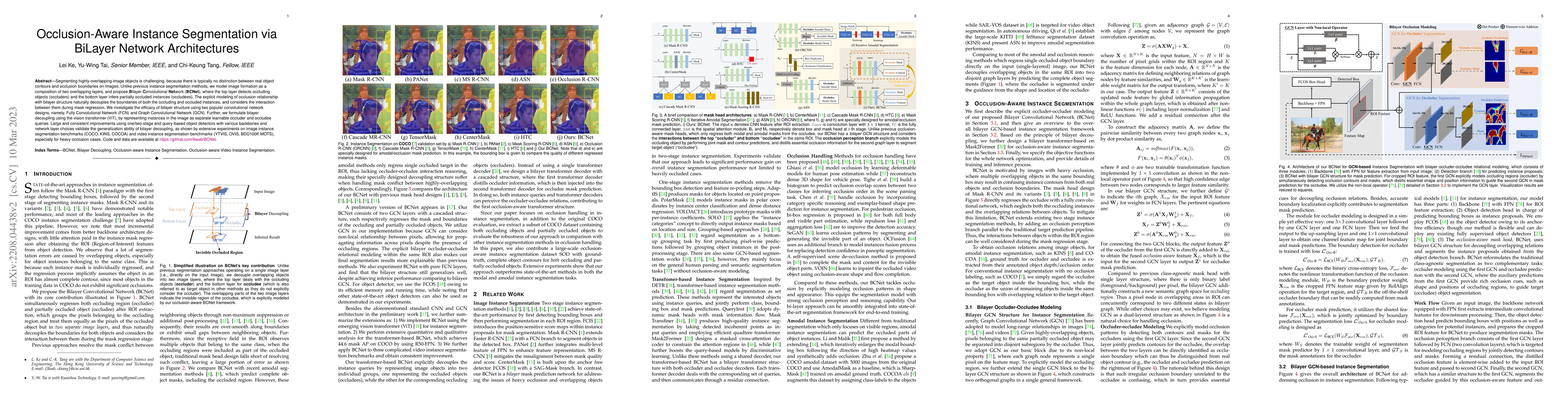 Thumbnail for Occlusion-Aware Instance Segmentation via BiLayer Network Architectures