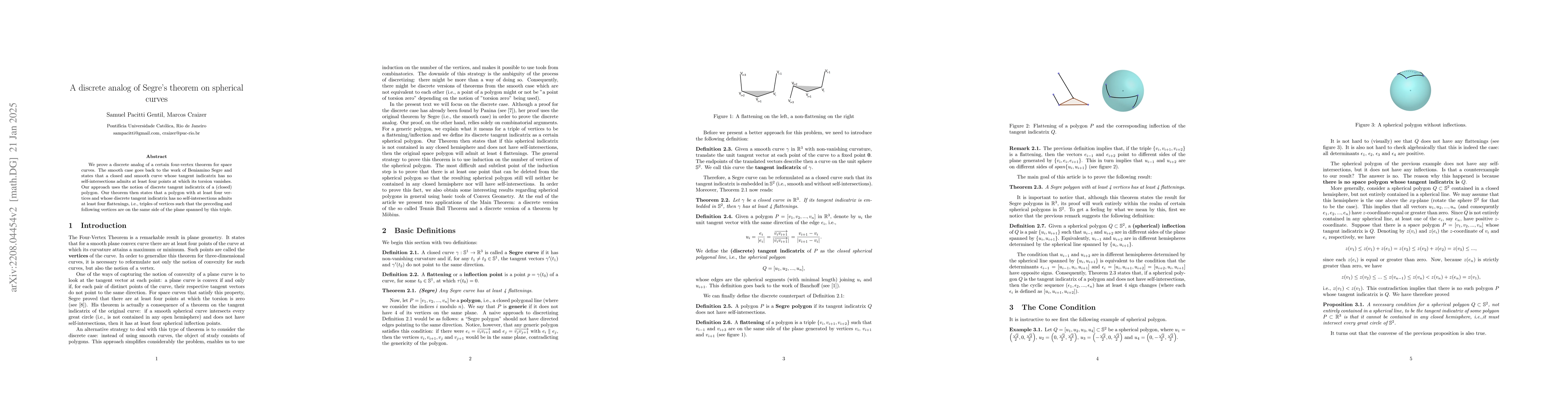 Thumbnail for A discrete analog of Segre's theorem on spherical curves