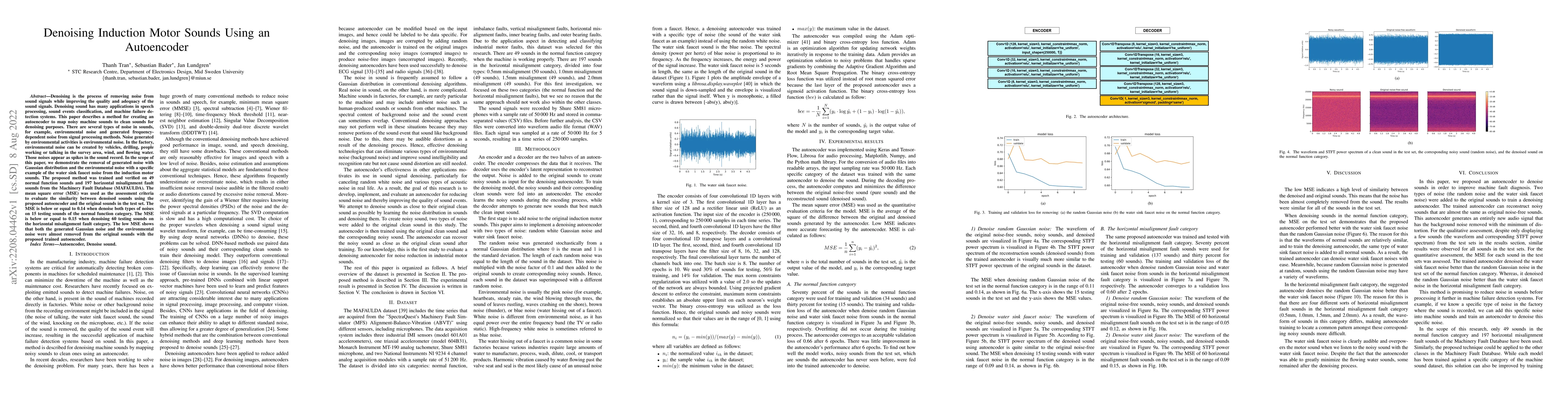 Thumbnail for Denoising Induction Motor Sounds Using an Autoencoder