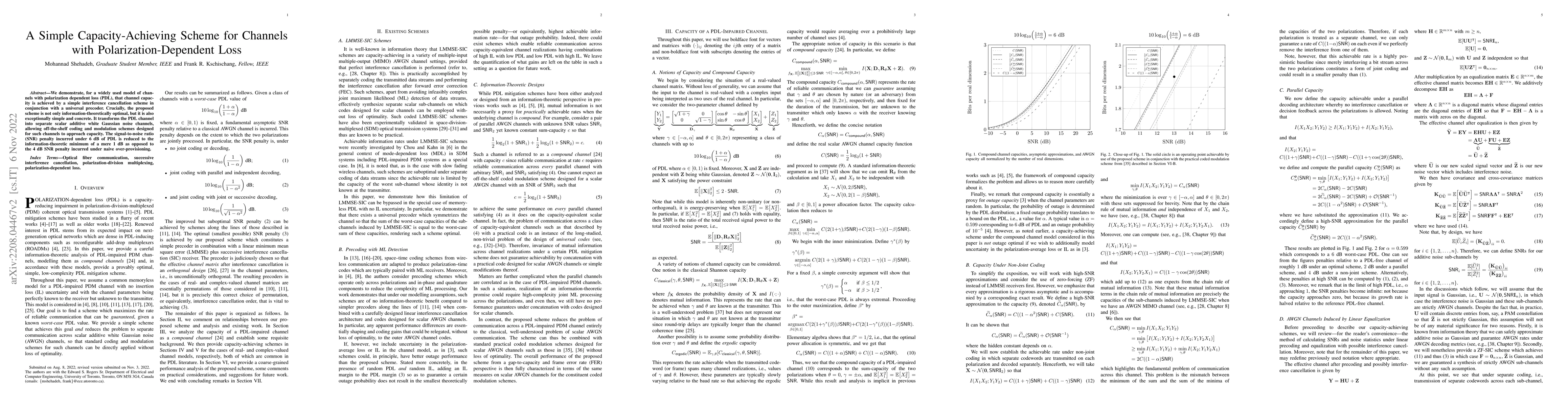 Thumbnail for A Simple Capacity-Achieving Scheme for Channels with
  Polarization-Dependent Loss