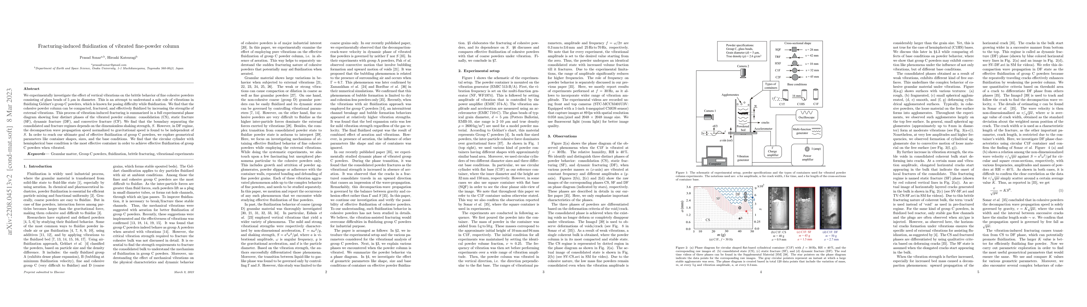 Thumbnail for Fracturing-induced fluidization of vibrated fine-powder column