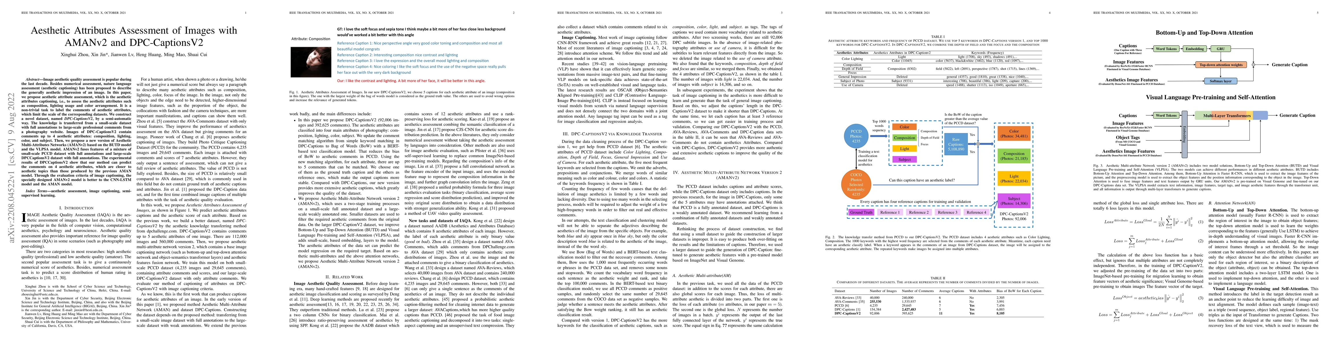 Thumbnail for Aesthetic Attributes Assessment of Images with AMANv2 and DPC-CaptionsV2