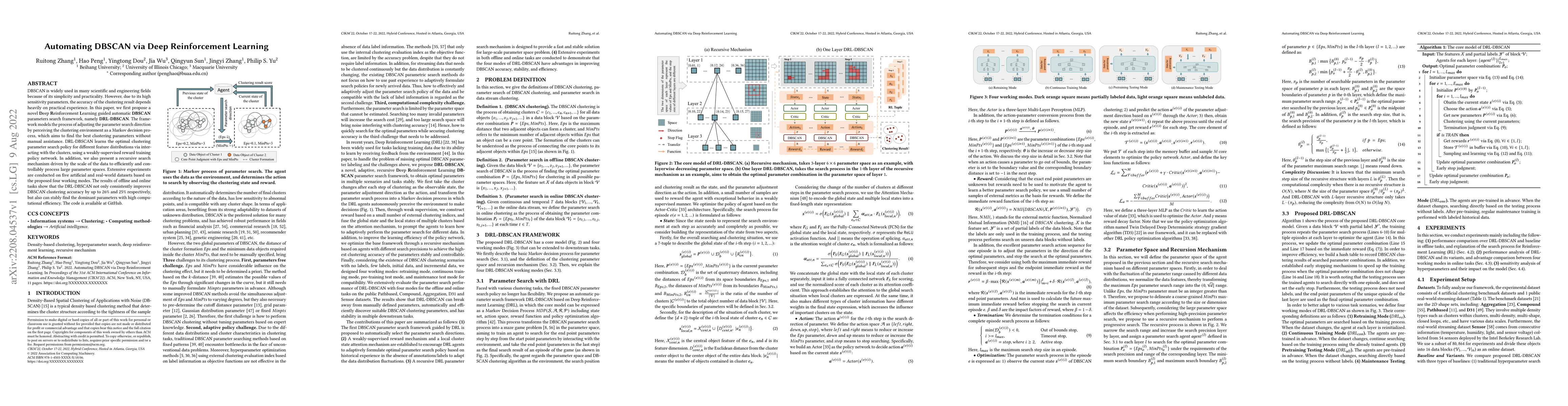 Thumbnail for Automating DBSCAN via Deep Reinforcement Learning