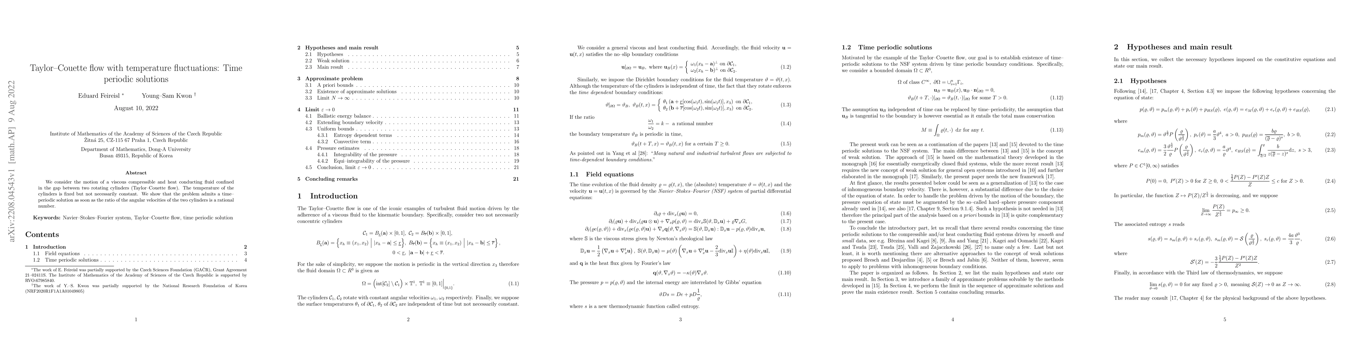 Thumbnail for Taylor-Couette flow with temperature fluctuations: Time periodic
  solutions