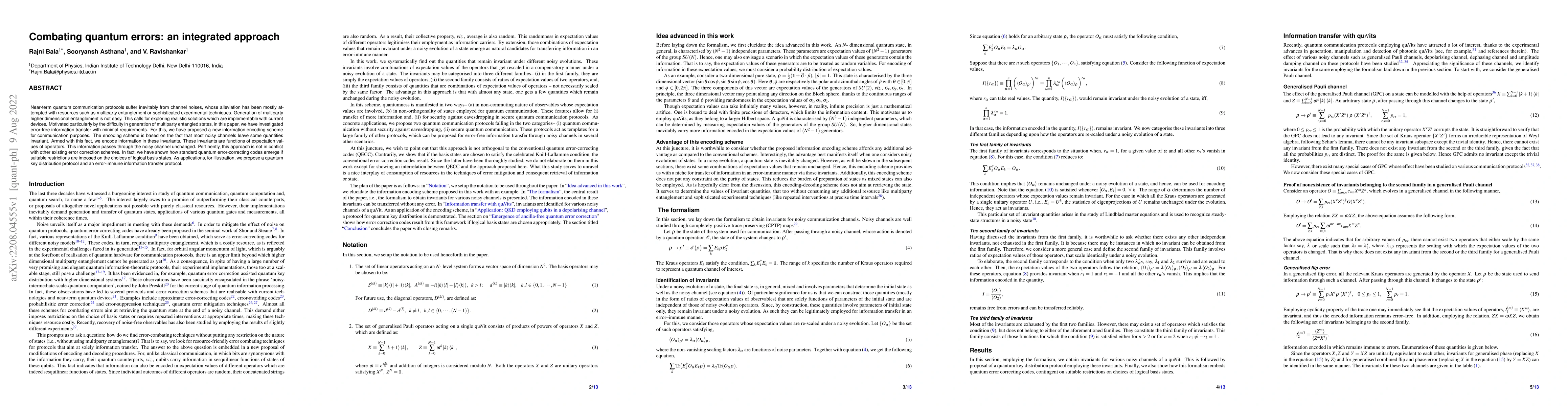 Thumbnail for Combating quantum errors: an integrated approach