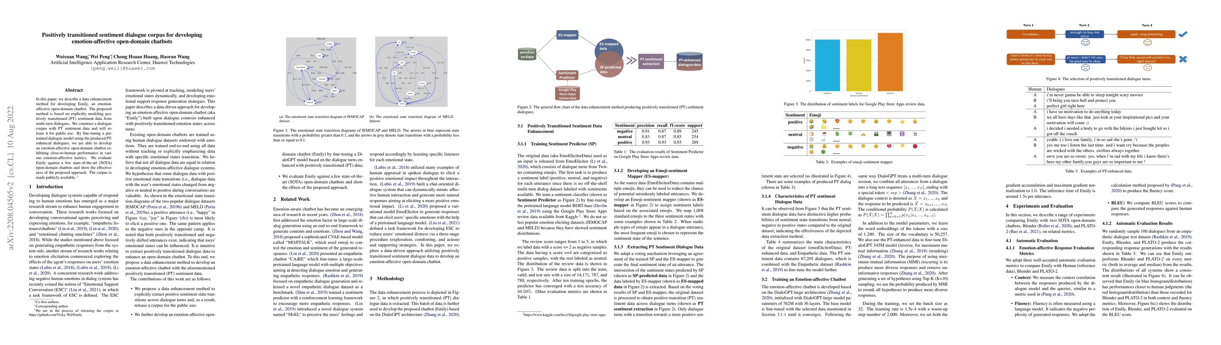 Thumbnail for Positively transitioned sentiment dialogue corpus for developing
  emotion-affective open-domain chatbots