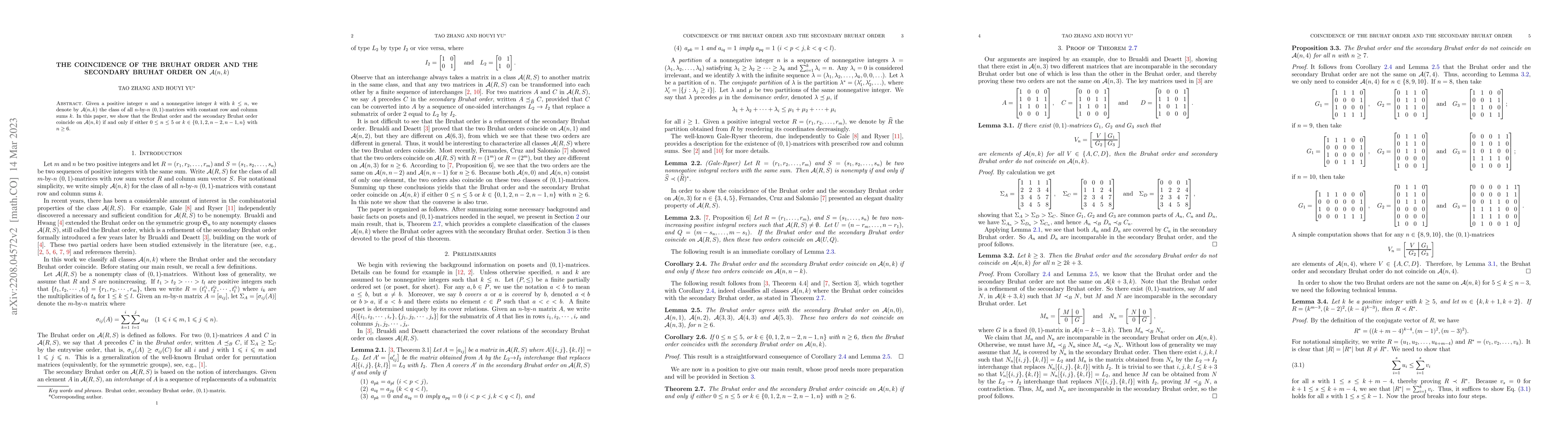 Thumbnail for The coincidence of the Bruhat order and the secondary Bruhat order on
  $\mathcal{A}(n,k)$