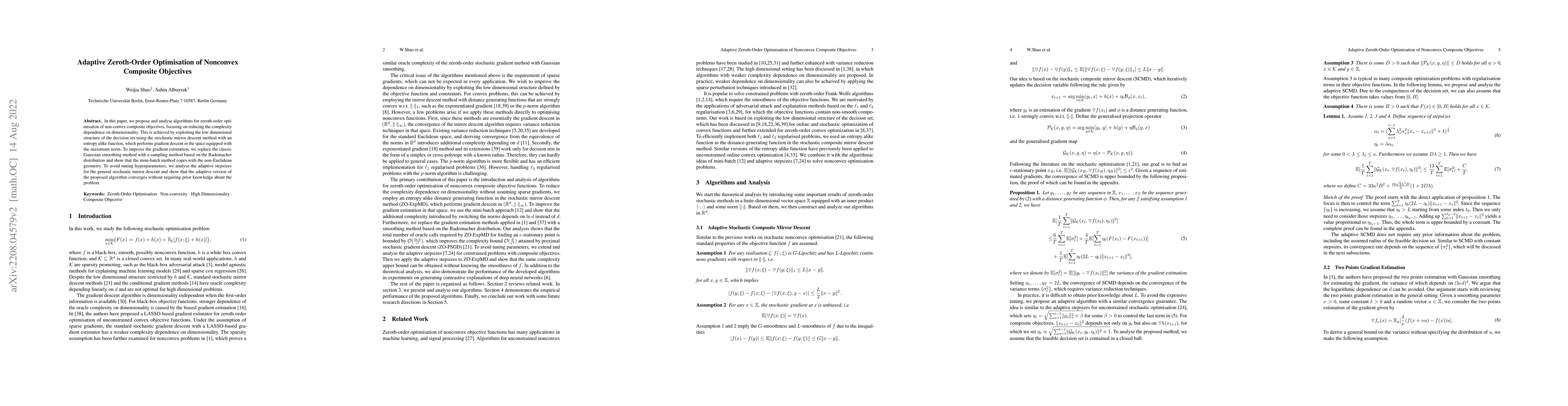 Thumbnail for Adaptive Zeroth-Order Optimisation of Nonconvex Composite Objectives