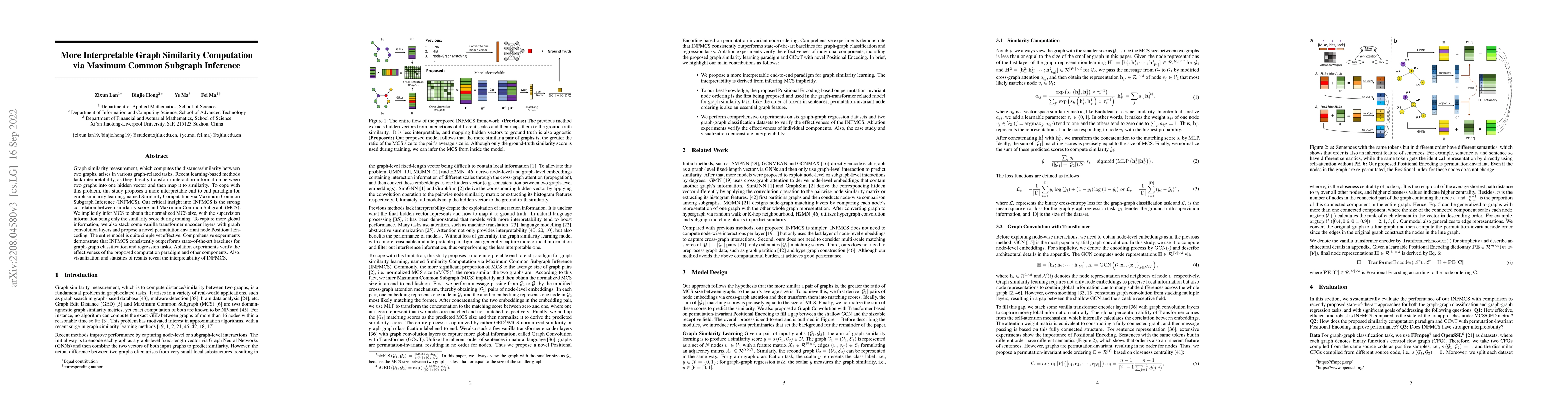 Thumbnail for More Interpretable Graph Similarity Computation via Maximum Common
  Subgraph Inference