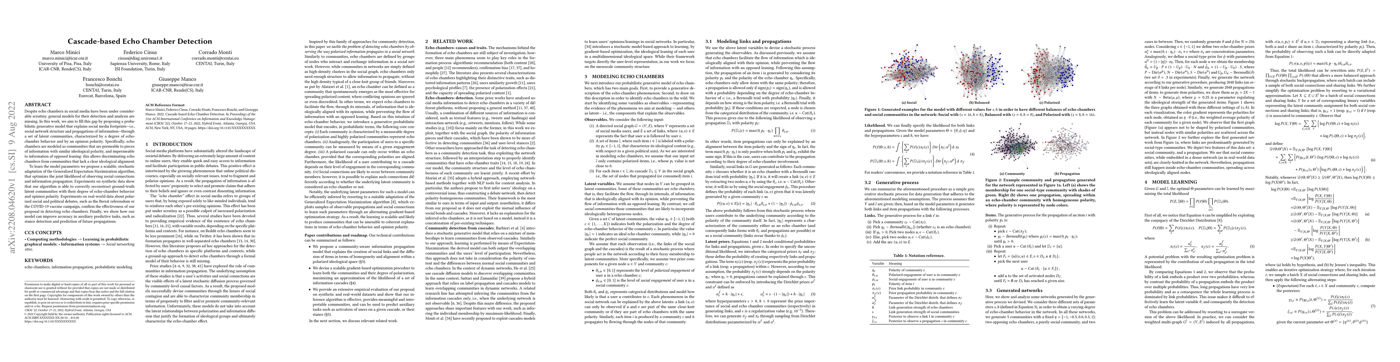 Thumbnail for Cascade-based Echo Chamber Detection
