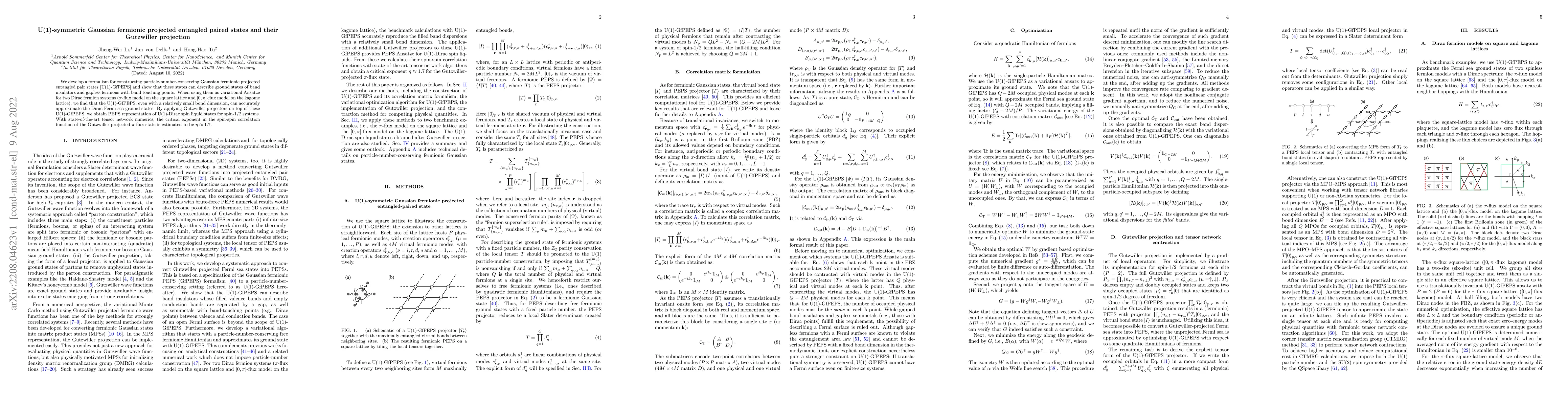 Thumbnail for U(1)-symmetric Gaussian fermionic projected entangled paired states and
  their Gutzwiller projection