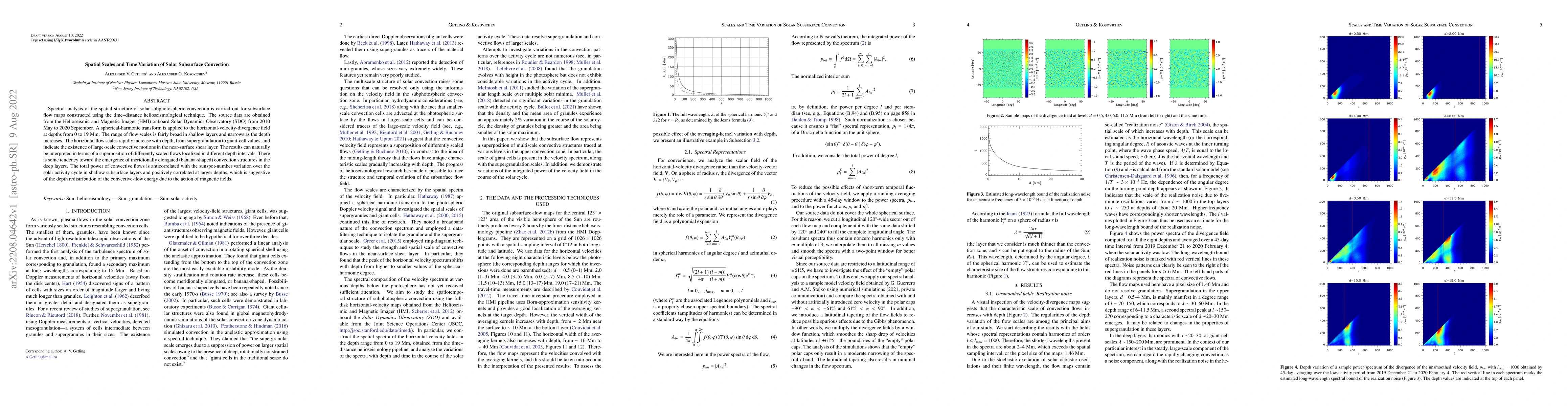 Thumbnail for Spatial Scales and Time Variation of Solar Subsurface Convection