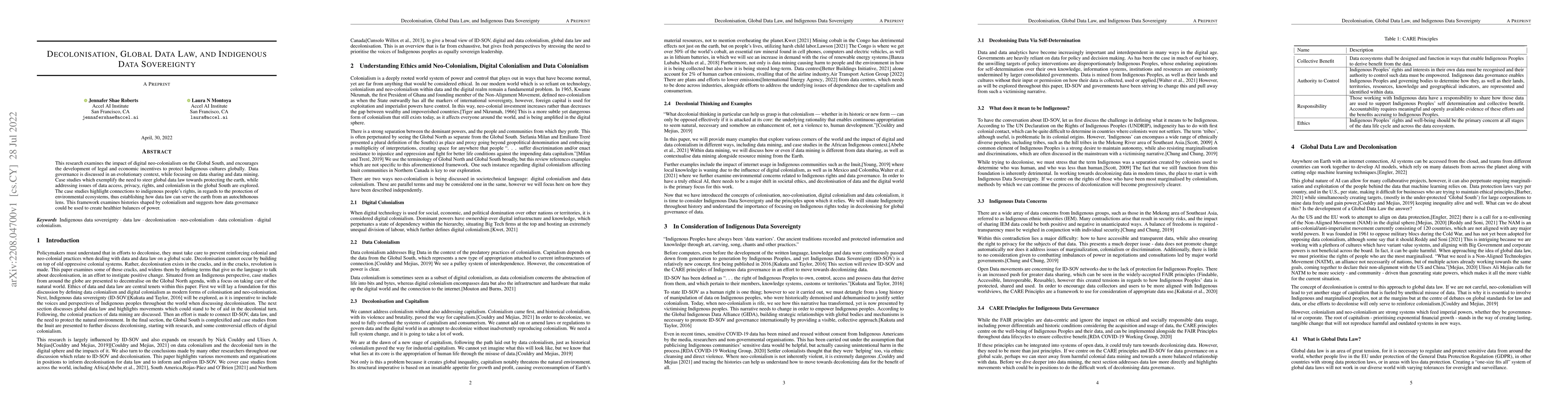 Thumbnail for Decolonisation, Global Data Law, and Indigenous Data Sovereignty
