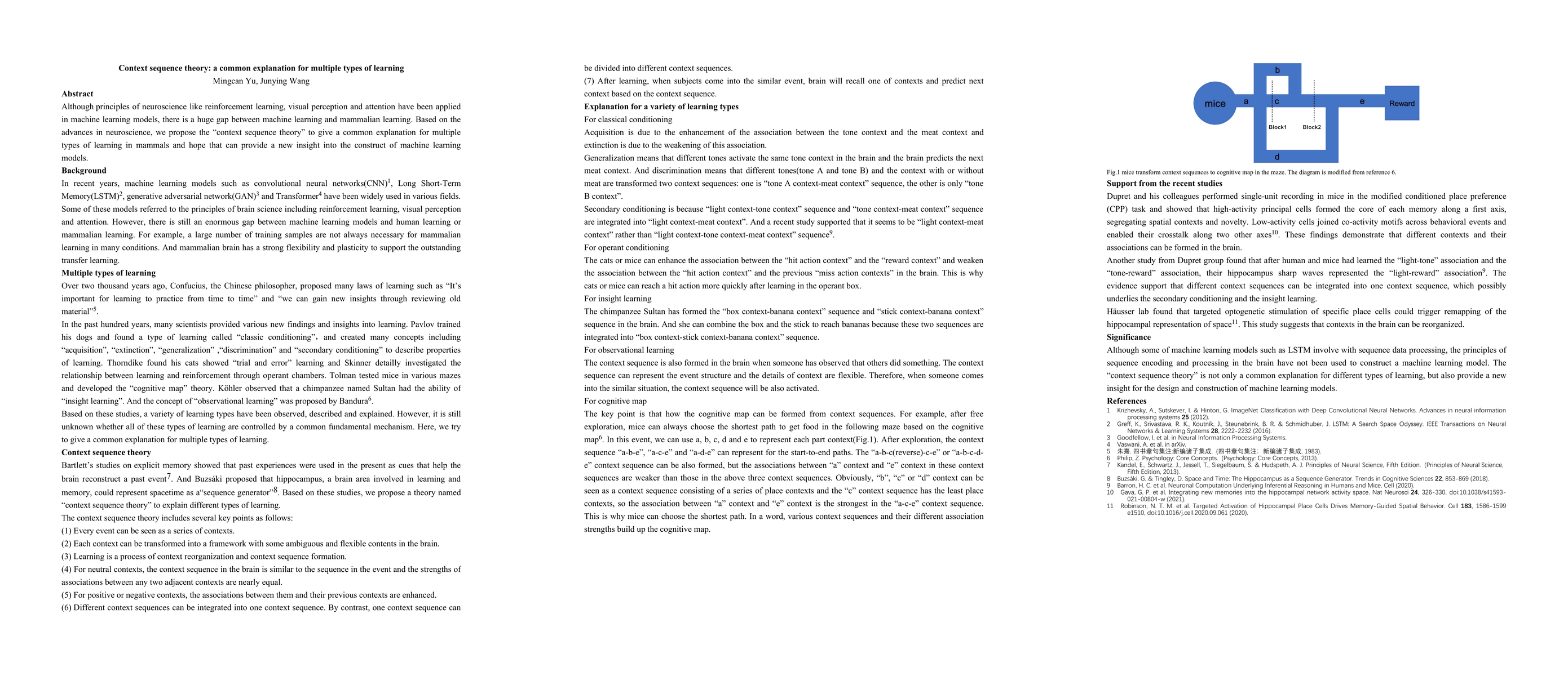 Thumbnail for Context sequence theory: a common explanation for multiple types of
  learning