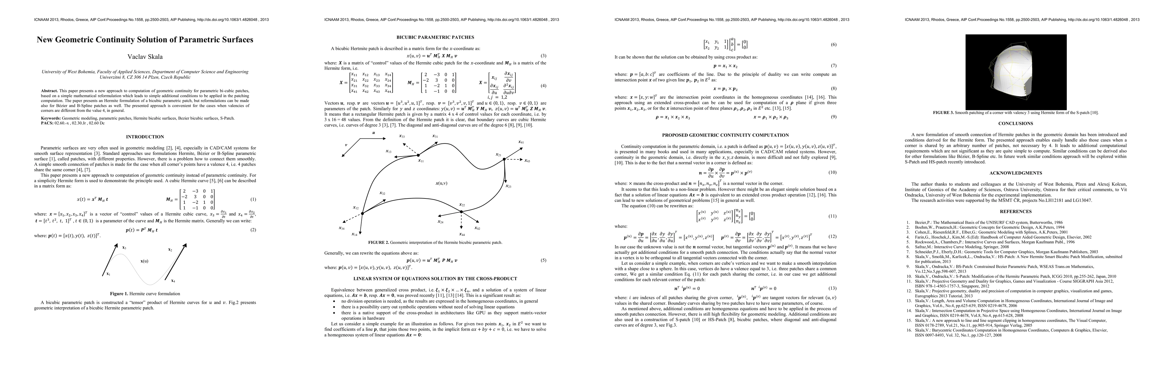 Thumbnail for New Geometric Continuity Solution of Parametric Surfaces