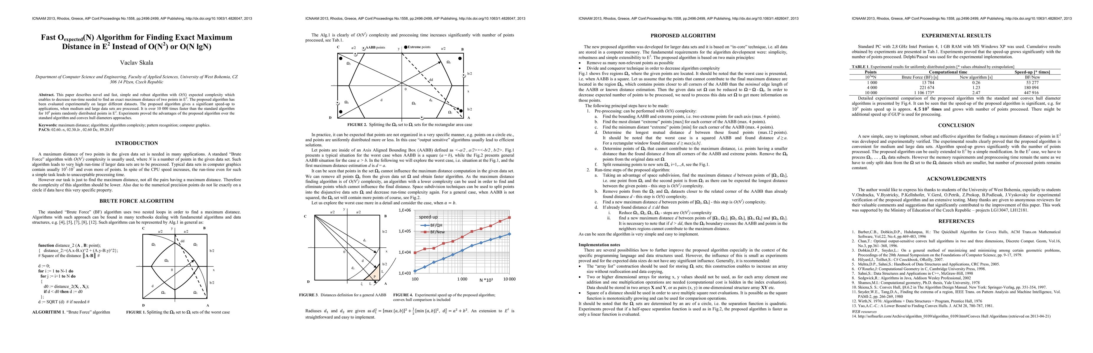 Thumbnail for Fast O_{expected}(N) Algorithm for Finding Exact Maximum Distance in E^2
  Instead of O(N^2) or O(N lg N)