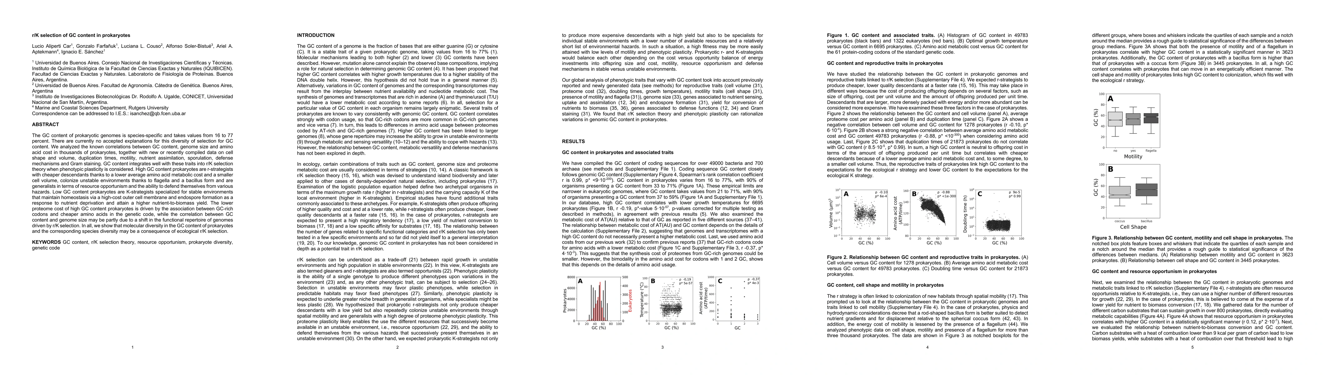 Thumbnail for r/K selection of GC content in prokaryotes