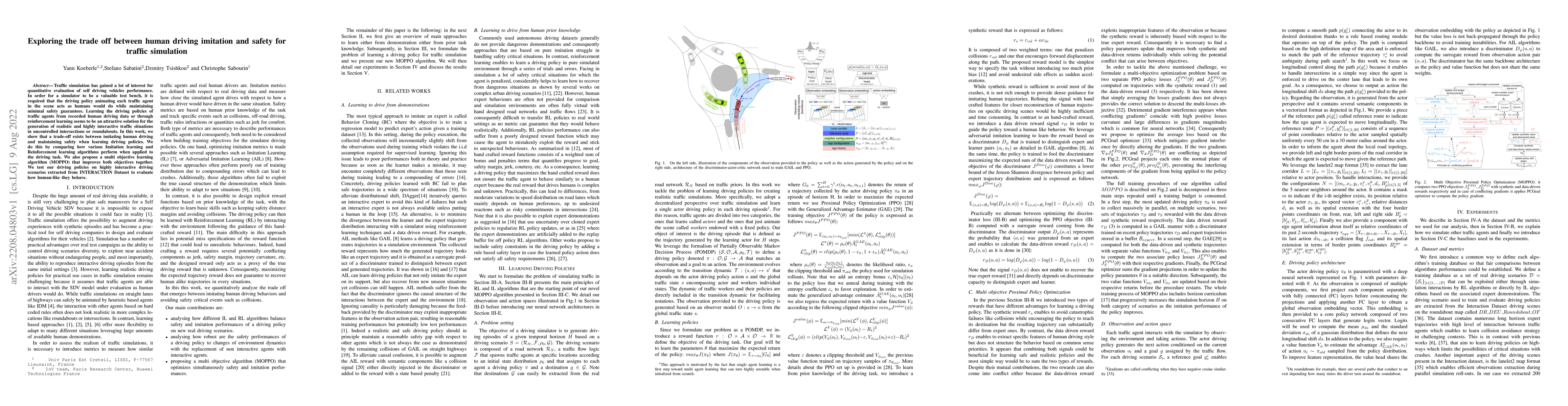 Thumbnail for Exploring the trade off between human driving imitation and safety for
  traffic simulation
