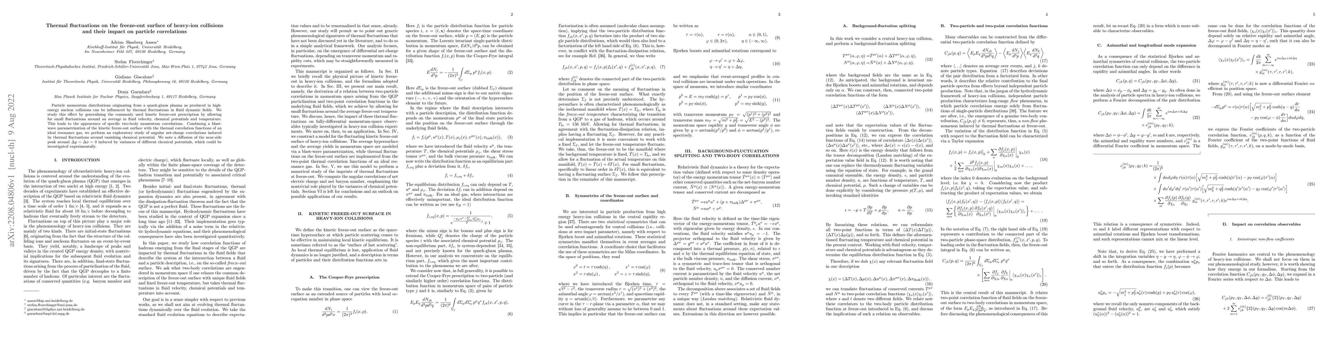 Thumbnail for Thermal fluctuations on the freeze-out surface of heavy-ion collisions
  and their impact on particle correlations