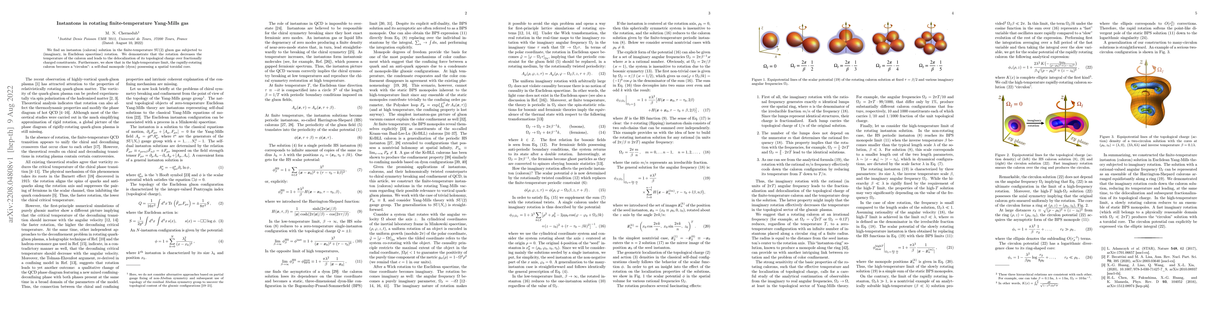 Thumbnail for Instantons in rotating finite-temperature Yang-Mills gas