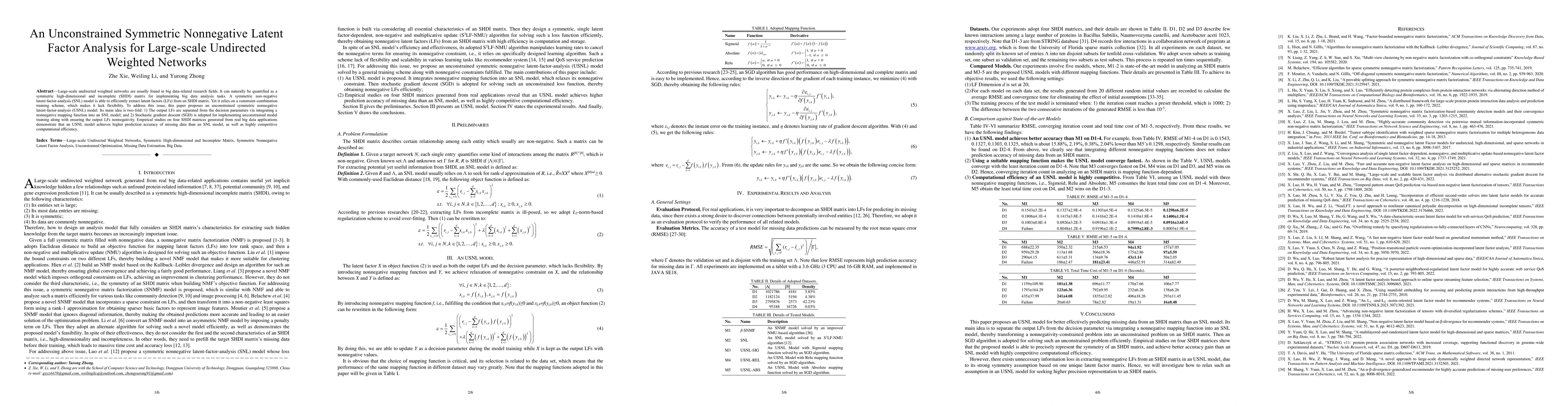 Thumbnail for An Unconstrained Symmetric Nonnegative Latent Factor Analysis for
  Large-scale Undirected Weighted Networks