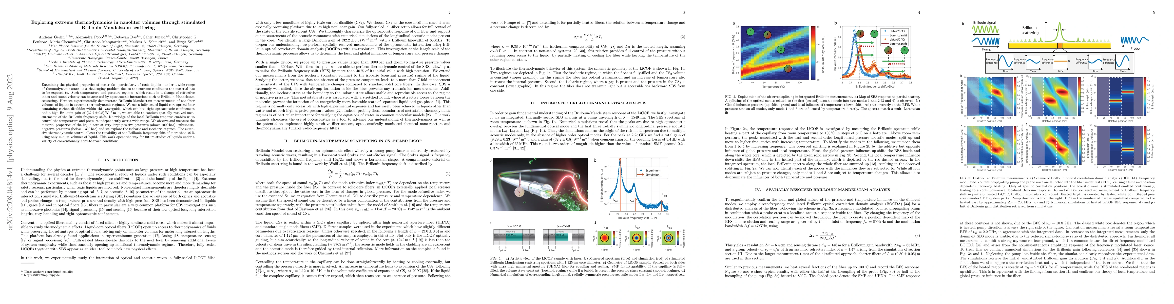 Thumbnail for Exploring extreme thermodynamics in nanoliter volumes through stimulated
  Brillouin-Mandelstam scattering