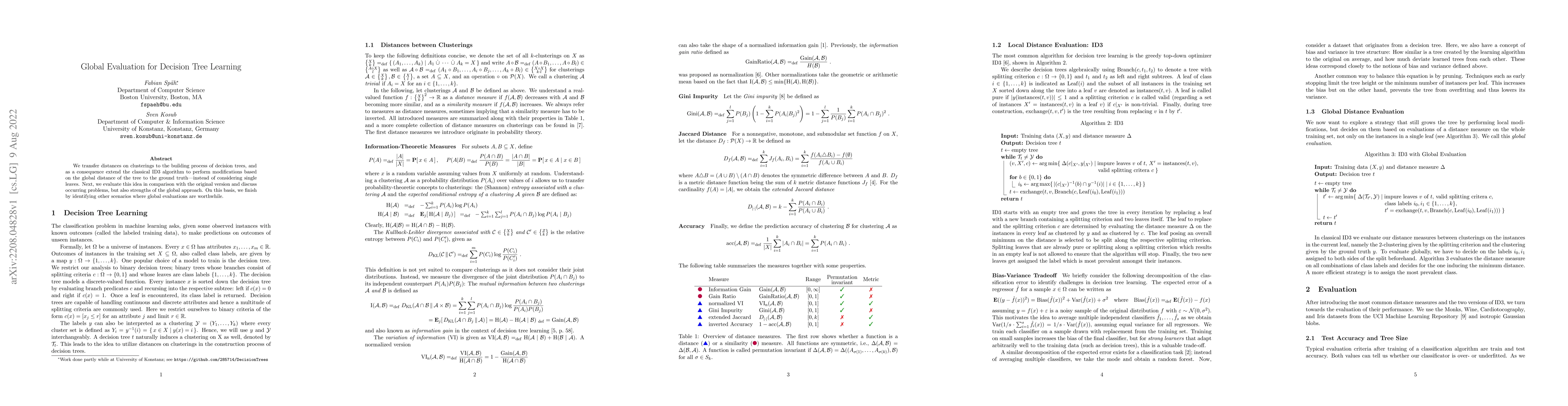 Thumbnail for Global Evaluation for Decision Tree Learning