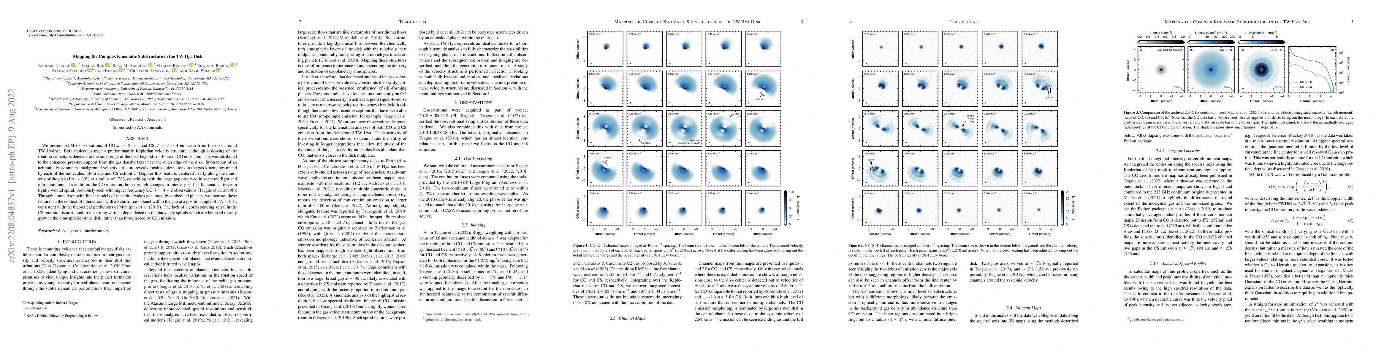 Thumbnail for Mapping the Complex Kinematic Substructure in the TW Hya Disk