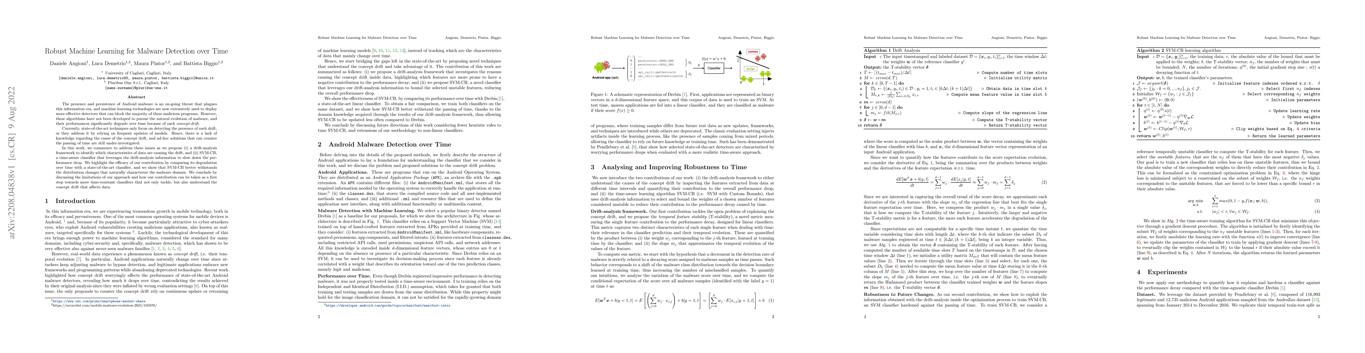 Thumbnail for Robust Machine Learning for Malware Detection over Time