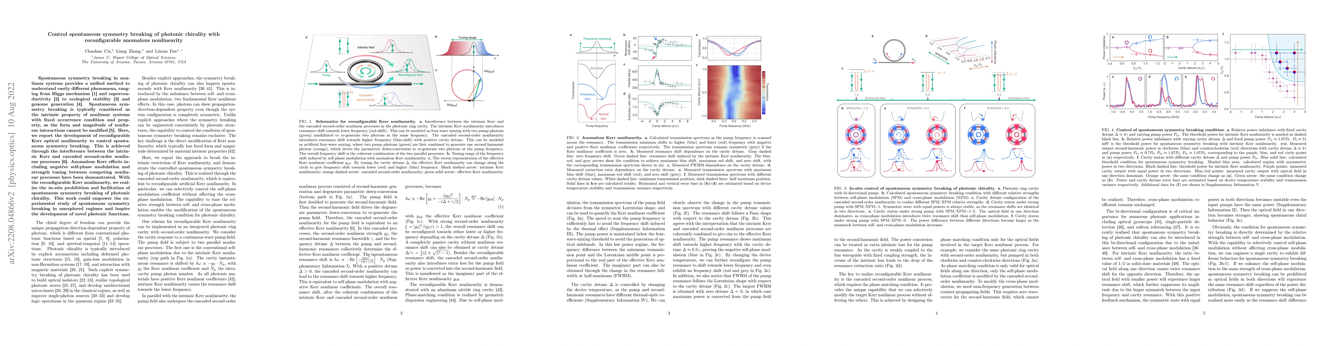 Thumbnail for Control spontaneous symmetry breaking of photonic chirality with
  reconfigurable anomalous nonlinearity