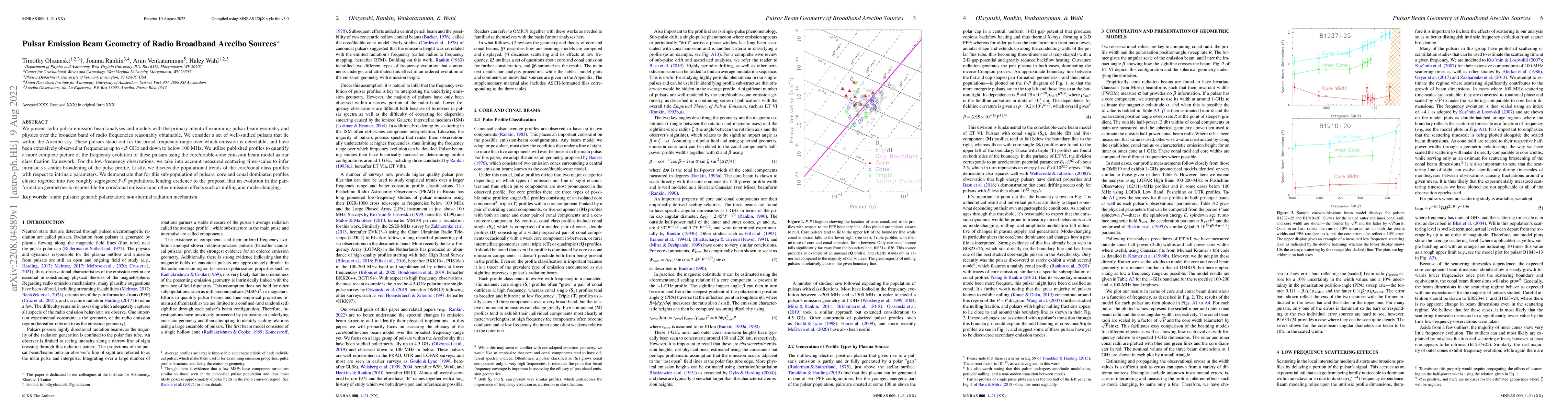 Thumbnail for Pulsar Emission Beam Geometry of Radio Broadband Arecibo Sources