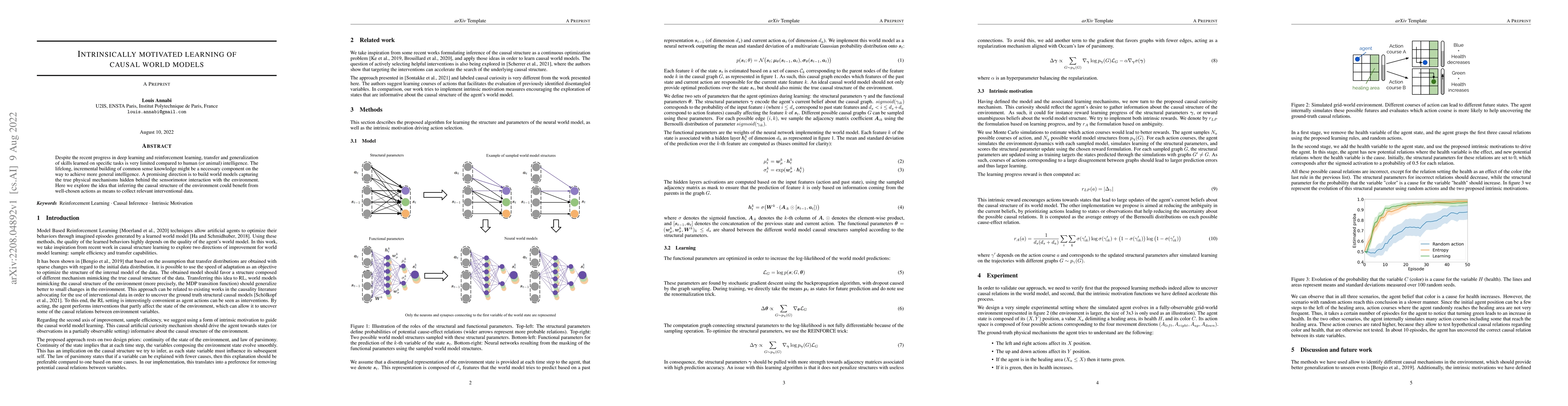 Thumbnail for Intrinsically Motivated Learning of Causal World Models