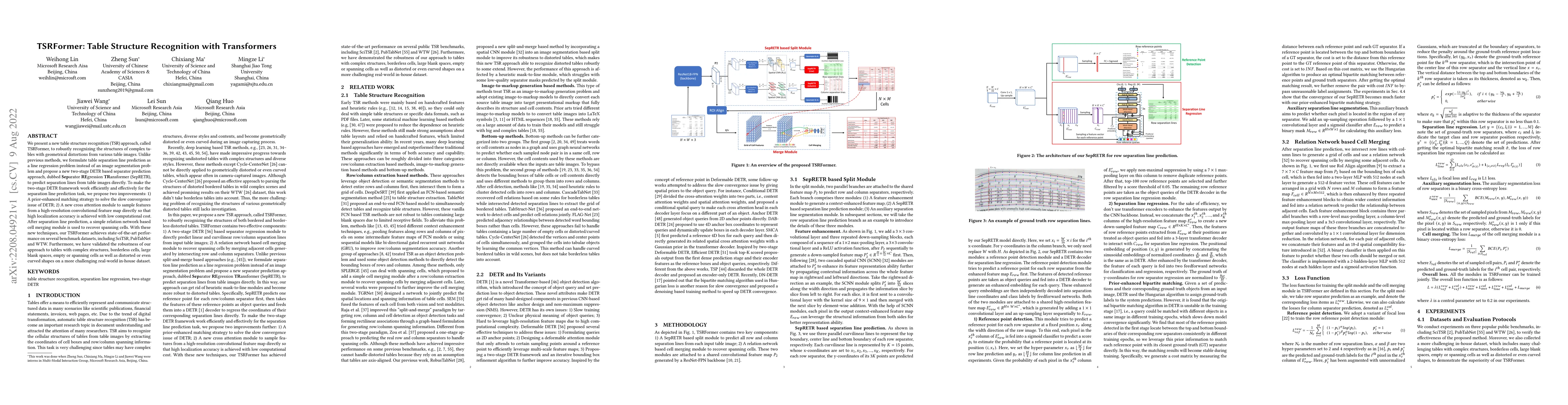 Thumbnail for TSRFormer: Table Structure Recognition with Transformers