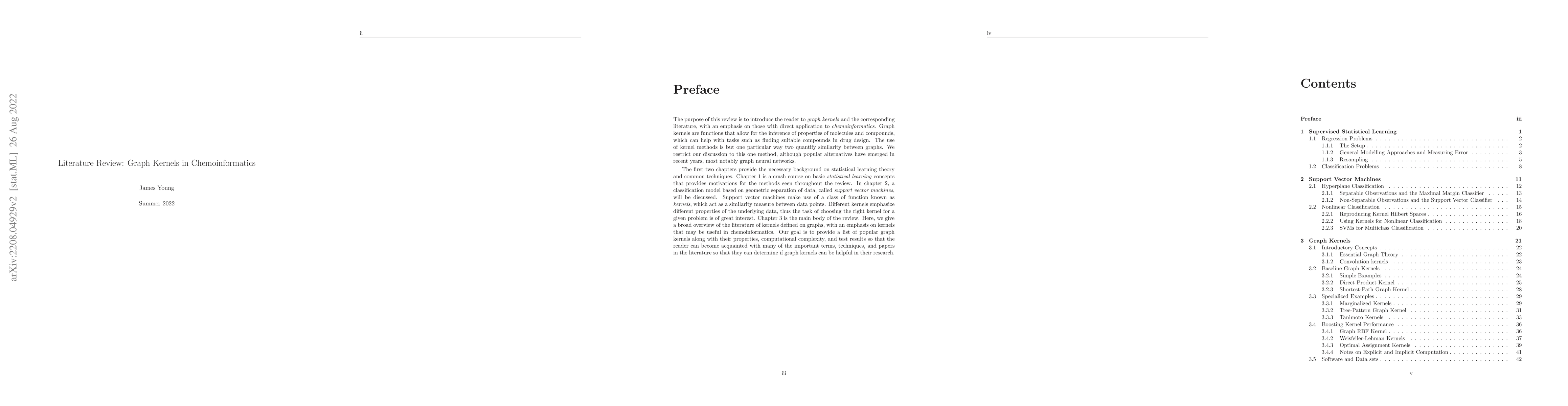 Thumbnail for Literature Review: Graph Kernels in Chemoinformatics