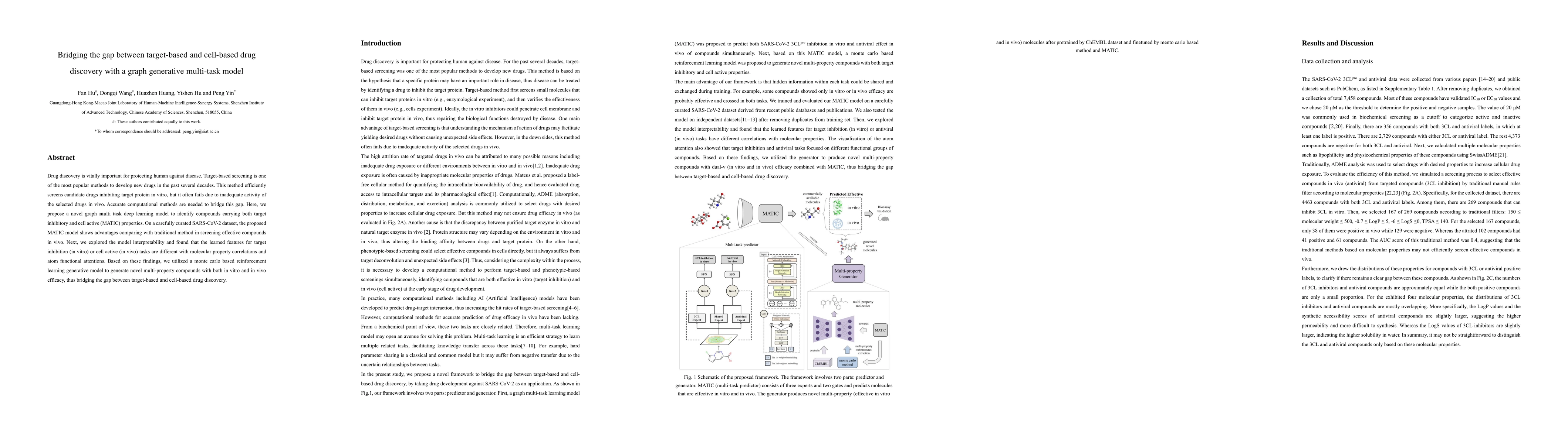 Thumbnail for Bridging the gap between target-based and cell-based drug discovery with
  a graph generative multi-task model