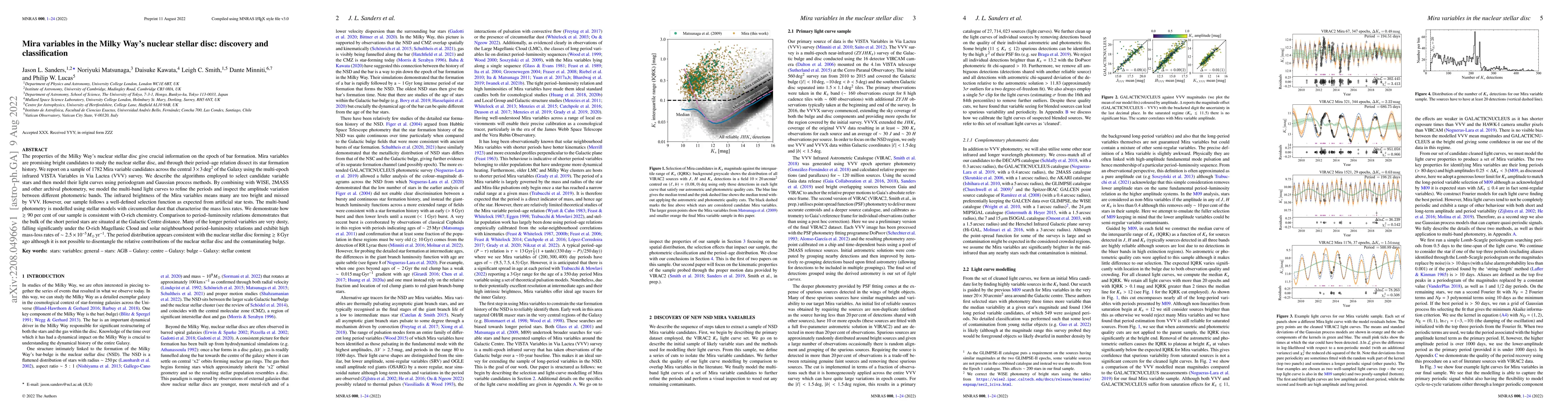 Thumbnail for Mira variables in the Milky Way's nuclear stellar disc: discovery and
  classification