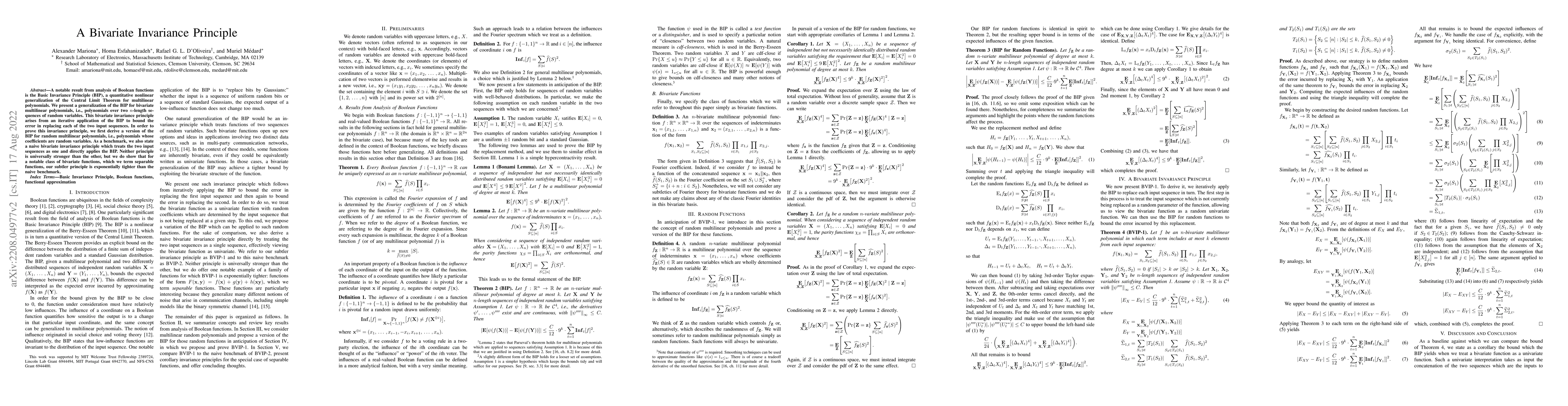 Thumbnail for A Bivariate Invariance Principle