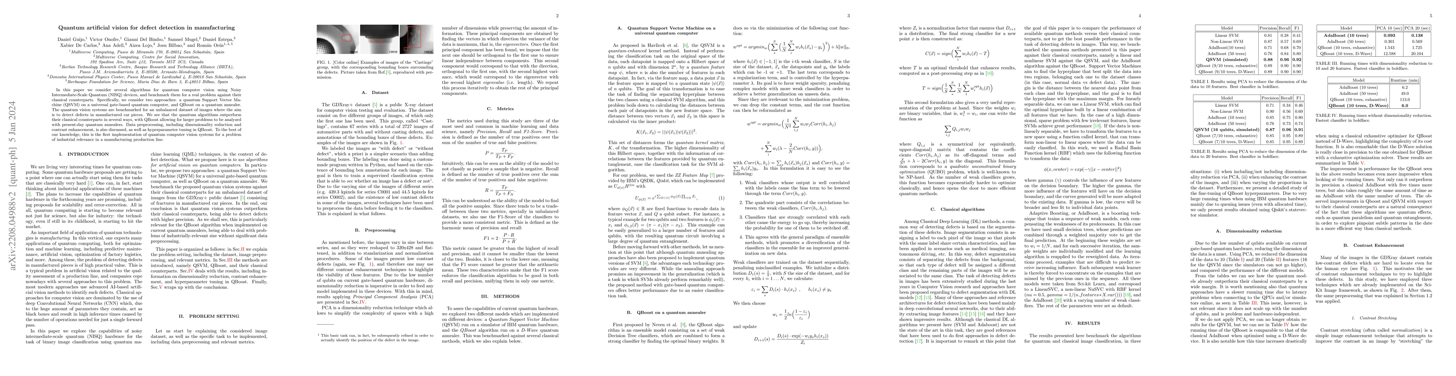 Thumbnail for Quantum artificial vision for defect detection in manufacturing