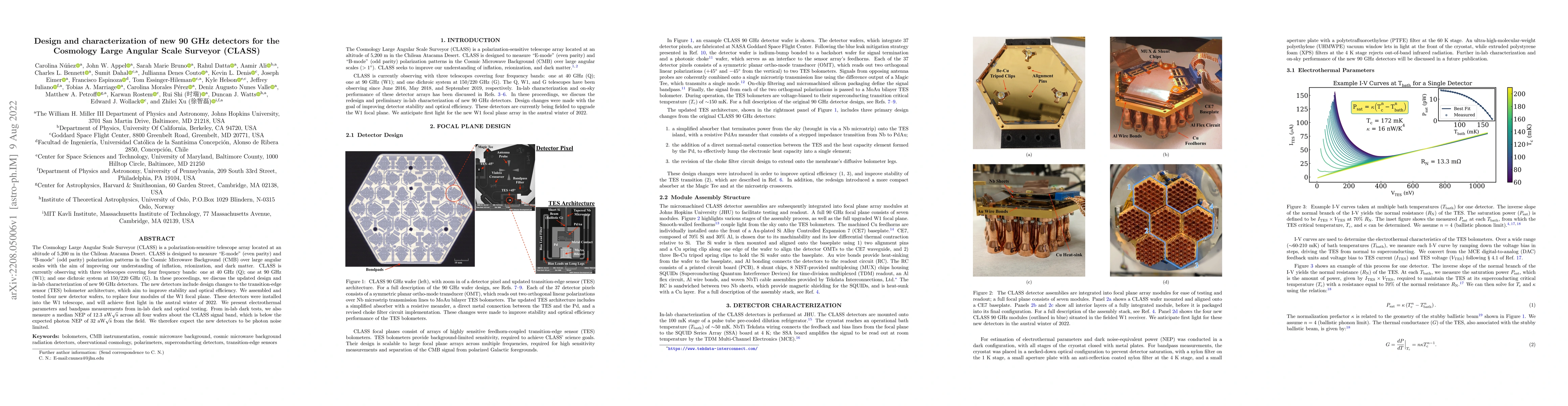 Thumbnail for Design and characterization of new 90 GHz detectors for the Cosmology
  Large Angular Scale Surveyor (CLASS)