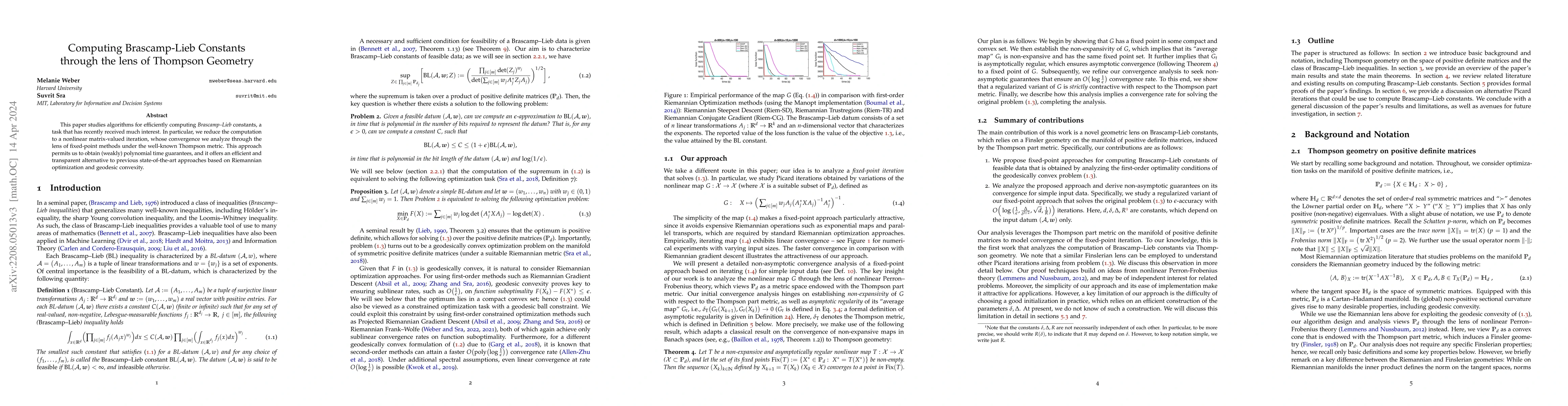 Thumbnail for Computing Brascamp-Lieb Constants through the lens of Thompson Geometry