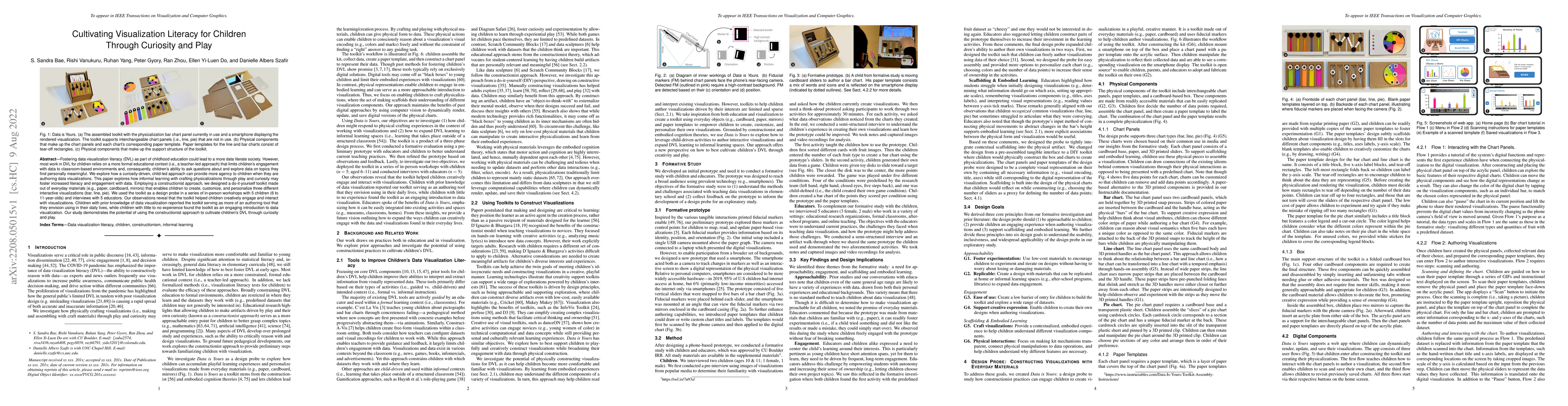 Thumbnail for Cultivating Visualization Literacy for Children Through Curiosity and
  Play