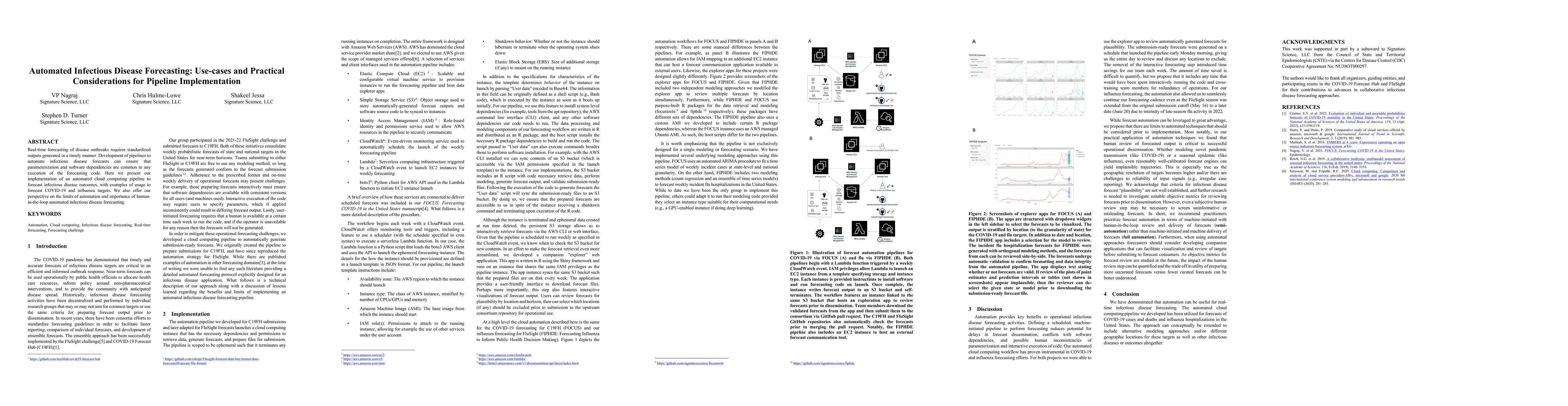 Thumbnail for Automated Infectious Disease Forecasting: Use-cases and Practical
  Considerations for Pipeline Implementation