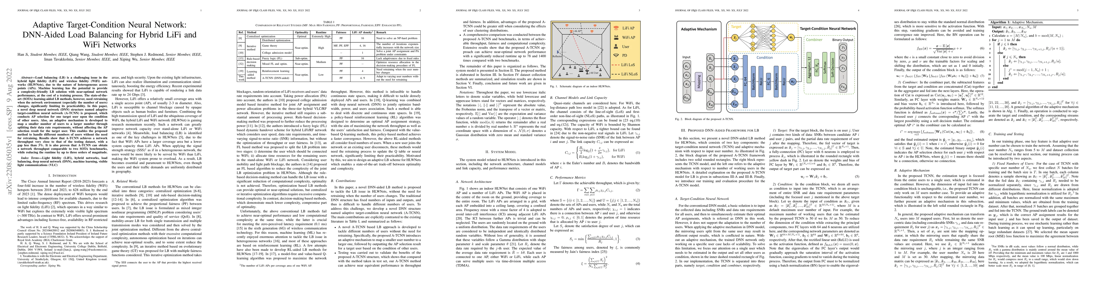 Thumbnail for Adaptive Target-Condition Neural Network: DNN-Aided Load Balancing for
  Hybrid LiFi and WiFi Networks