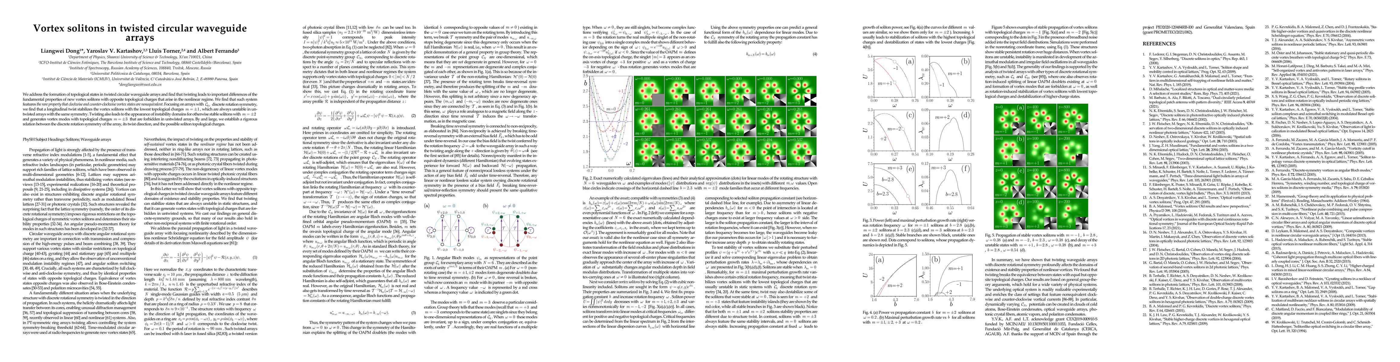 Thumbnail for Vortex solitons in twisted circular waveguide arrays