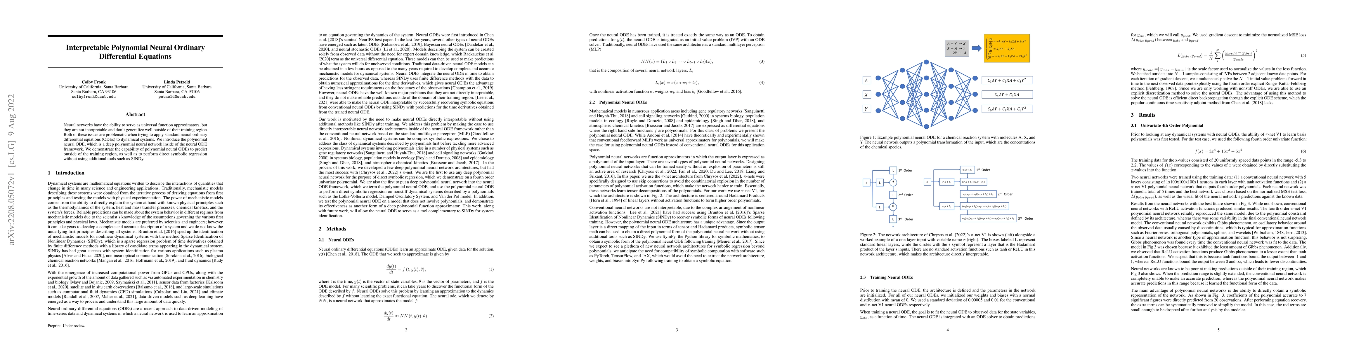 Thumbnail for Interpretable Polynomial Neural Ordinary Differential Equations